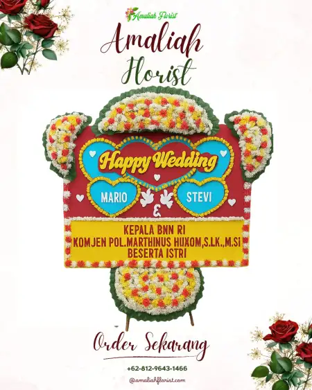 Papan Bunga Pernikahan Nglamping
